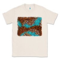 Natural turquoise glitter leopard background Classic Tee - AdoDesignShop