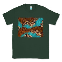 Sports Green turquoise glitter leopard background Classic Tee - AdoDesignShop