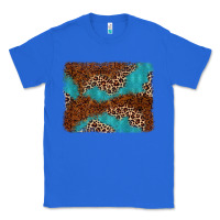 True Royal turquoise glitter leopard background Classic Tee - AdoDesignShop