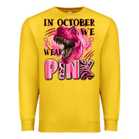 Lemon in october we wear pink dinosaur Premium Sweatshirt - LillyAllenDesigns