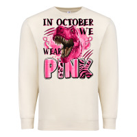 Sandshell in october we wear pink dinosaur Premium Sweatshirt - LillyAllenDesigns