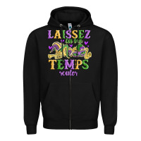 Black laissez les bon temps rouler Zipper Hoodie - MaliasSmallBusiness