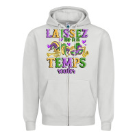 Dove Grey laissez les bon temps rouler Zipper Hoodie - MaliasSmallBusiness