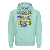 Seafoam laissez les bon temps rouler Zipper Hoodie - MaliasSmallBusiness
