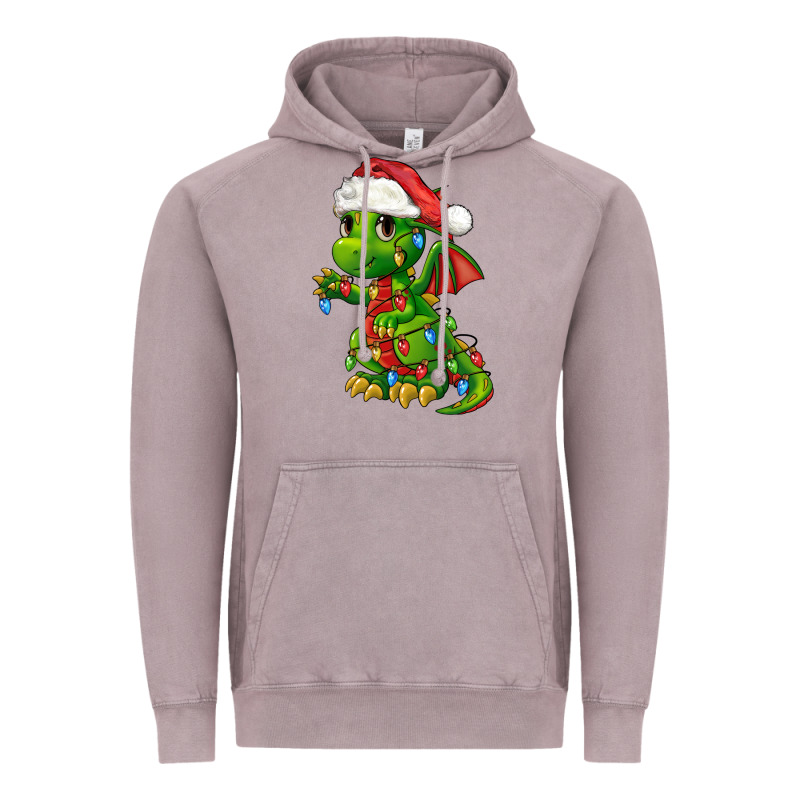 Christmas Cute Dragon Vintage Hoodie by FaDigitalArtStudio | Teevron