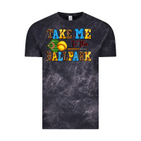 Cloud Black take me to the ballpark softball Vintage Tee - AdoDesignShop