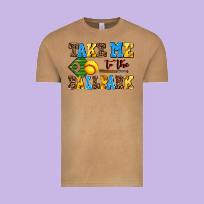 Take Me To The Ballpark Softball Vintage Tee Designed By Adodesignshop