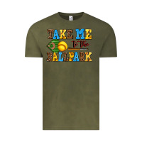 Vintage Olive take me to the ballpark softball Vintage Tee - AdoDesignShop