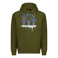 Army Green Christmas Christ Begins With Premium Hoodie - Bettercallsaul