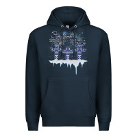 Navy Christmas Christ Begins With Premium Hoodie - Bettercallsaul