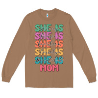 Toasted Coconut she is mom Long Sleeve Tee - JahusDesignShop