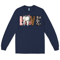 Navy love dentist life Long Sleeve Tee - Jasminsmagicworld