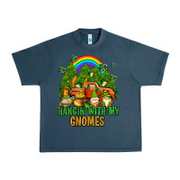 Midnight Navy hangin with my gnomes with rainbow Urban Heavy Tee - AdoDesignShop
