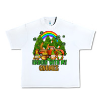 White hangin with my gnomes with rainbow Urban Heavy Tee - AdoDesignShop