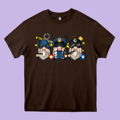 Police Gnomes Heavy Core Tee Designed By Zillion Design Studio