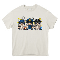 Cream police gnomes Heavy Core Tee - Zillion Design Studio