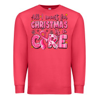 Cardinal all i want for christmas is a cure breast cancer Premium Sweatshirt - LillyAllenDesigns
