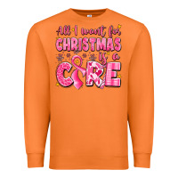 Carrot all i want for christmas is a cure breast cancer Premium Sweatshirt - LillyAllenDesigns