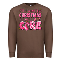 Chestnut all i want for christmas is a cure breast cancer Premium Sweatshirt - LillyAllenDesigns