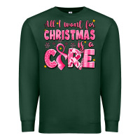 Sports Green all i want for christmas is a cure breast cancer Premium Sweatshirt - LillyAllenDesigns