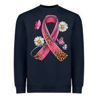 Navy Cancer Ribbon Stethoscope Daisy Butterfly Heavyweight Sweatshirt - Artiststas