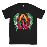 Black mexican flag wings our lady of guadalupe Classic Tee - Artiststas