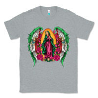Heather Grey mexican flag wings our lady of guadalupe Classic Tee - Artiststas