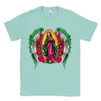 Seafoam mexican flag wings our lady of guadalupe Classic Tee - Artiststas