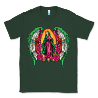 Sports Green mexican flag wings our lady of guadalupe Classic Tee - Artiststas