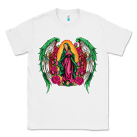 White mexican flag wings our lady of guadalupe Classic Tee - Artiststas