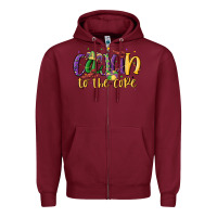 Burgundy cajun to the core Zipper Hoodie - MaliasSmallBusiness