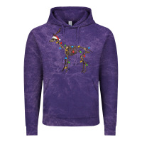 Cloud Purple christmas deer skeleton Vintage Hoodie - FaDigitalArtStudio