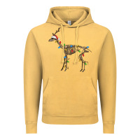 Vintage Mustard christmas deer skeleton Vintage Hoodie - FaDigitalArtStudio