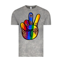 Cloud Rock pride leopard peace hand Vintage Tee - JahusDesignShop