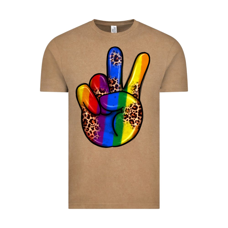 Pride Leopard Peace Hand Vintage Tee by JahusDesignShop | Teevron