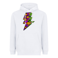 White halloween lightning bolt Heavyweight Hoodie - BundleAndBundleShop