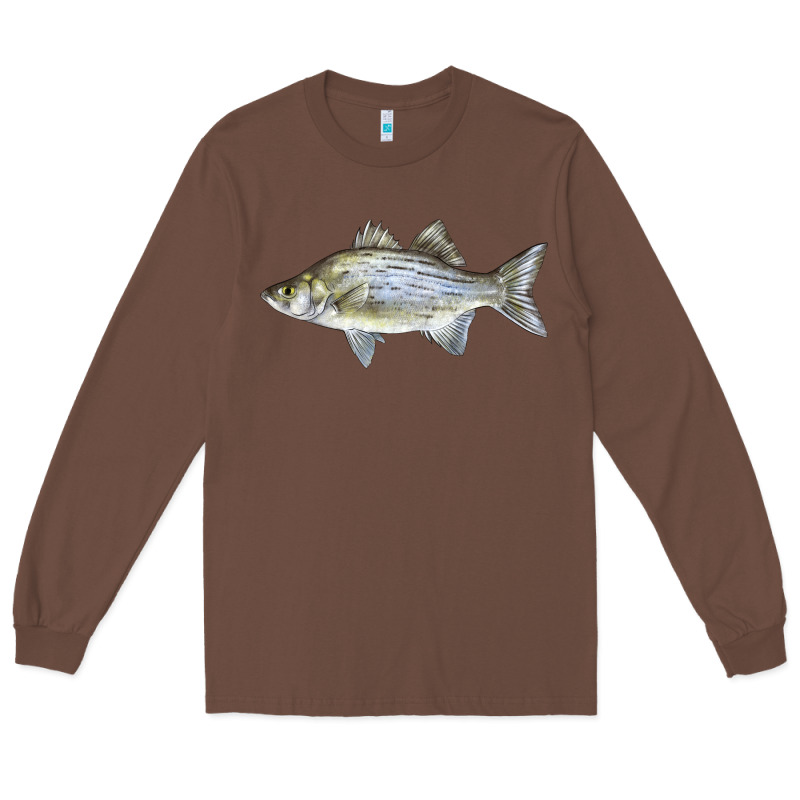 White Bass Fish Illustrations Long Sleeve Tee by LillyAllenDesigns | Teevron