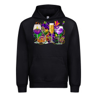 Mardi Gras Wine Glasses Cowgirl Urban Hoodie | Teevron