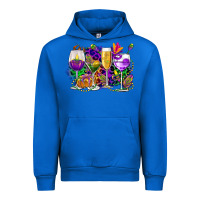 Cobalt mardi gras wine glasses cowgirl Urban Hoodie - CowGirlArtShop