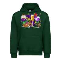 Forest Green mardi gras wine glasses cowgirl Urban Hoodie - CowGirlArtShop