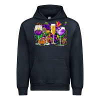 Navy mardi gras wine glasses cowgirl Urban Hoodie - CowGirlArtShop