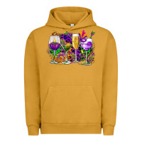 Pigment Peanut Butter mardi gras wine glasses cowgirl Urban Hoodie - CowGirlArtShop