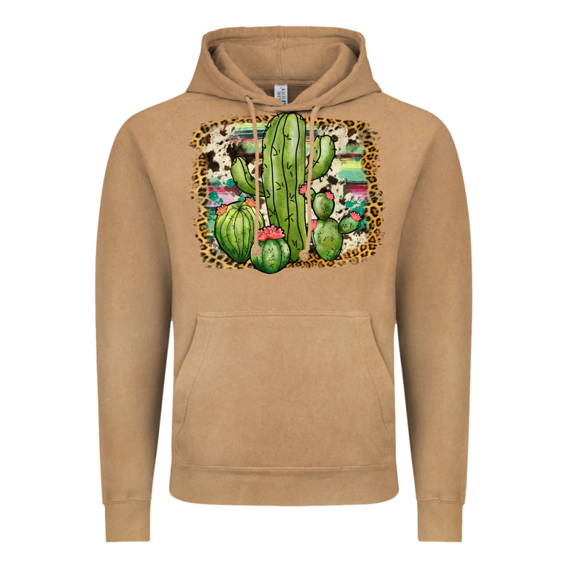 Serape Cowhide Cactus Vintage Hoodie by JahusDesignShop | Teevron