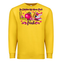 Lemon in october we wear pink teacher Premium Sweatshirt - LillyAllenDesigns