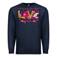 Navy in october we wear pink teacher Premium Sweatshirt - LillyAllenDesigns