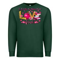 Sports Green in october we wear pink teacher Premium Sweatshirt - LillyAllenDesigns