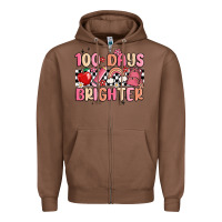 Chestnut 100 days brighter Zipper Hoodie - MaliasSmallBusiness