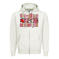 Oatmeal Heather 100 days brighter Zipper Hoodie - MaliasSmallBusiness