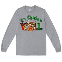 Heather Grey it's christmas y'all reindeer Long Sleeve Tee - Jasminsmagicworld