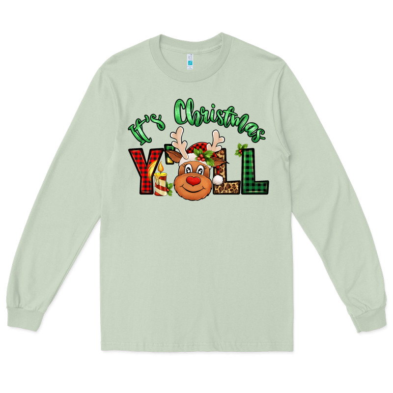 It's Christmas Y'all Reindeer Long Sleeve Tee by Jasminsmagicworld | Teevron